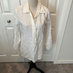 Max studio size S linen blend top